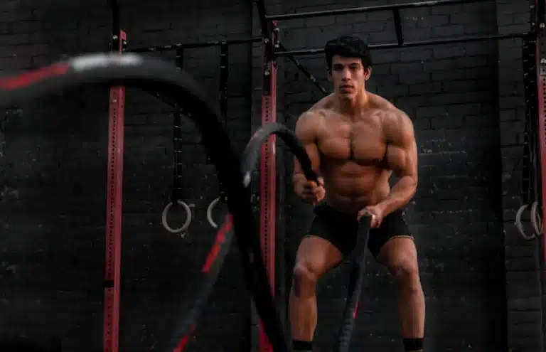 Young man doing crossfit